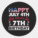 Search for happy 4th birthday stickers Flag