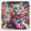 Search for rainbow art party stickers Cat