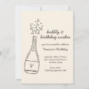 Search for champagne bottle birthday invitations Modern