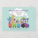 Search for animal train birthday invitations Elephant