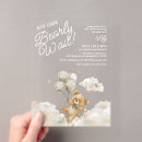 Search for gender neutral baby sprinkle invitations Cute bear