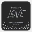 Search for silver heart wedding stickers Typography