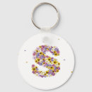 Search for letter s key rings Flowers