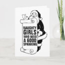 Search for naughty girl christmas cards Santa