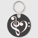 Search for treble clef key rings Heart