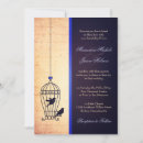 Search for bird cage wedding invitations Blue
