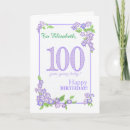 Search for 100th birthday cards Floral