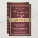 Search for red white gold invitations Retirement party