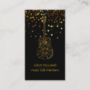 Search for guitar business cards Gold