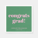 Search for pink graduation napkins Pink and green