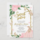 Search for pink butterfly sweet 16 invitations Watercolor