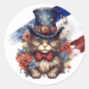 Search for patriotic cat stickers Red white blue