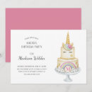 Search for rainbow cake birthday invitations Magical
