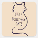 Search for life is better with cats stickers Cat lover