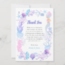 Search for little mermaid thank you cards Whimsical
