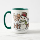 Search for snowman merry mugs White