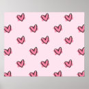 Search for red heart pattern posters Valentine