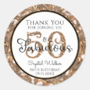 Search for thank you 50th birthday stickers Script