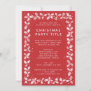 Search for red and white christmas invitations Dinner
