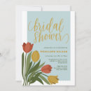Search for tulip bridal shower invitations Red