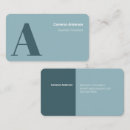 Search for blue and white business cards Social media