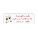 Search for wine glass return address labels Winery
