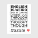 Search for english language stickers Spelling