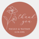 Search for rustic floral wedding stickers Terracotta