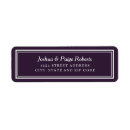Search for dark purple return address labels Minimalist