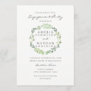 Search for wreath engagement party invitations Watercolor