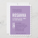 Search for purple bar bat mitzvah invitations Minimalist
