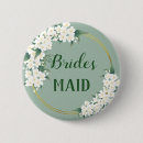 Search for white wedding badges Green and white