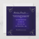 Search for royal blue silver birthday invitations Black