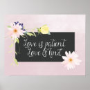 Search for love is patient love is posters Inspirational