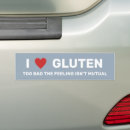 Search for gluten bumper stickers Celiac