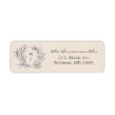 Search for rustic monogram return address labels Wreath