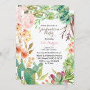 Search for cactus graduation invitations Watercolor