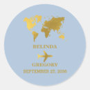 Search for plane wedding stickers World map