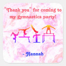 Search for gymnastics thank you stickers Party