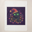 Search for christmas black cat blankets Funny