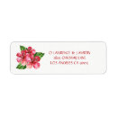 Search for red hibiscus return address labels Floral