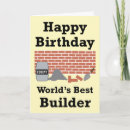 Search for builder birthday cards Building