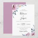 Search for dusty blue and mauve wedding invitations Botanical