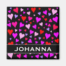 Search for red hearts magnets Heart pattern