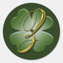 Search for lucky in love wedding stickers Shamrock
