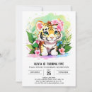 Search for big cat birthday invitations Tiger