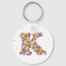 Search for the letter k key rings Flowers