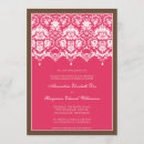 Search for pink damask wedding invitations Antique