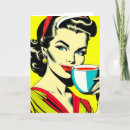 Search for funny retro woman cards Coffee