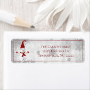 Search for red scarf return address labels Snowflakes